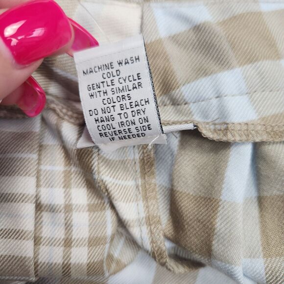 Rue 21 Womens M Tan Blue White Plaid Schoolgirl A-Line Pleated Skirt NWT - Picture 7 of 9